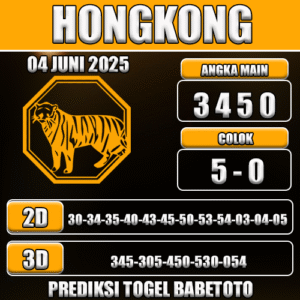 Prediksi Togel Hongkong 04 Juni 2025