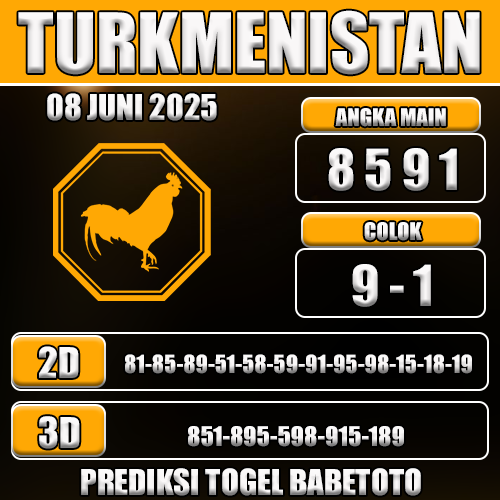 Prediksi Togel Turkmenistan 08 Juni 2025