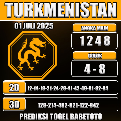 PREDIKSI TOGEL TURKMENISTAN 01 JULI 2025