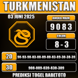 Prediksi Togel Turkmenistan 03 Juni 2025