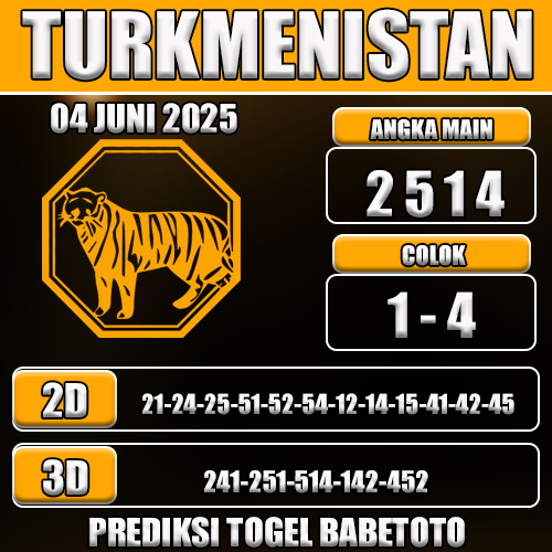 Prediksi Togel Turkmenistan 04 Juni 2025