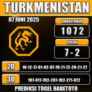 Prediksi Togel Turkmenistan 06 Juni 2025