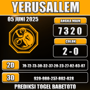 Prediksi Togel Yerusallem 05 Juni 2025