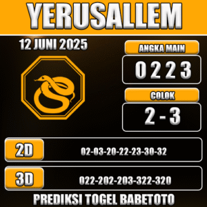 Prediksi Togel Yerusallem 12 Juni 2025