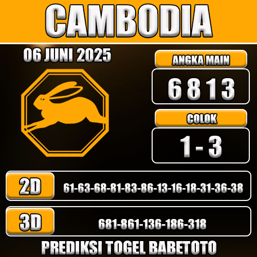 Prediksi Togel Cambodia 06 Juni 2025