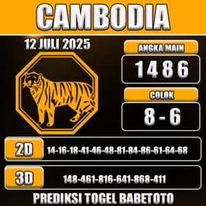 PREDIKSI TOGEL CAMBODIA 12 JULI 2025