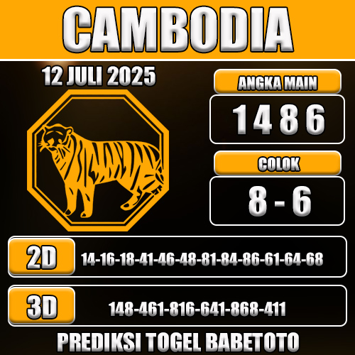 PREDIKSI TOGEL CAMBODIA 12 JULI 2025