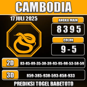 PREDIKSI TOGEL CAMBODIA 17 JULI 2025