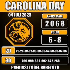 PREDIKSI TOGEL CAROLINA DAY 04 JULI 2025