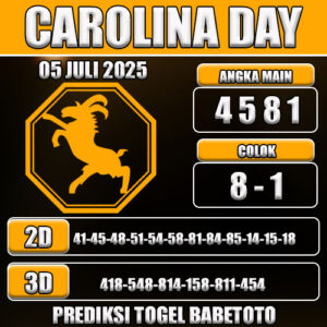 PREDIKSI TOGEL CAROLINA DAY 05 JULI 2025