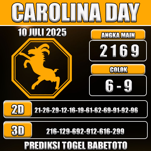 PREDIKSI TOGEL CAROLINA DAY 10 JULI 2025