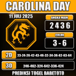 PREDIKSI TOGEL CAROLINA DAY 11 JULI 2025
