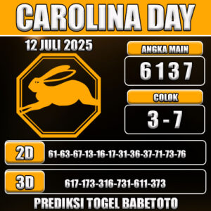 PREDIKSI TOGEL CAROLINA DAY 12 JULI 2025