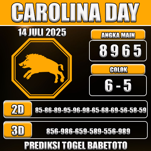 PREDIKSI TOGEL CAROLINA DAY 14 JULI 2025
