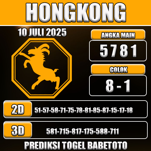 PREDIKSI TOGEL HONGKONG 10 JULI 2025