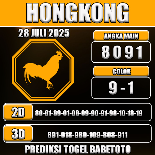 PREDIKSI TOGEL HONGKONG 28 JULI 2025