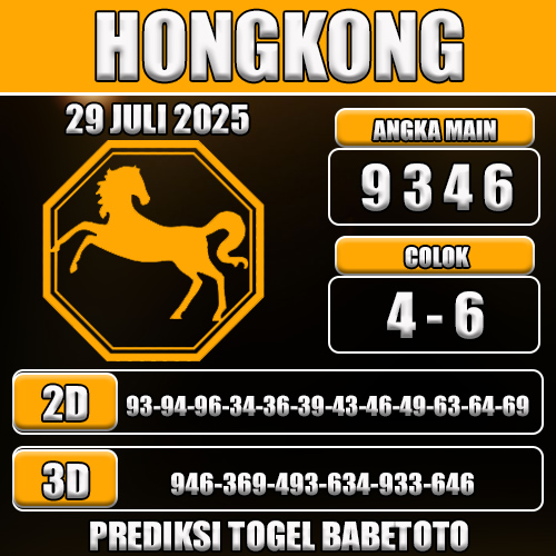 PREDIKSI TOGEL HONGKONG 29 JULI 2025