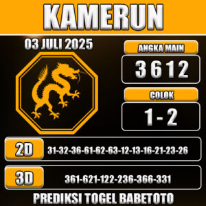 PREDIKSI TOGEL KAMERUN 03 JULI 2025