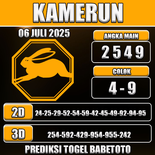 PREDIKSI TOGEL KAMERUN 06 JULI 2025