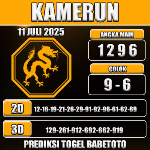 PREDIKSI TOGEL KAMERUN 11 JULI 2025
