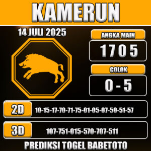 PREDIKSI TOGEL KAMERUN 14 JULI 2025