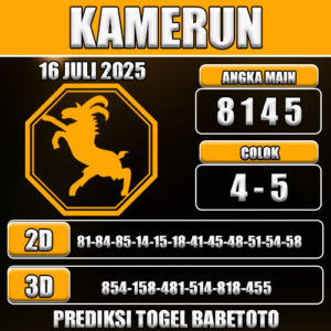 PREDIKSI TOGEL KAMERUN 16 JULI 2025