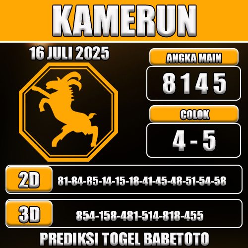 PREDIKSI TOGEL KAMERUN 16 JULI 2025