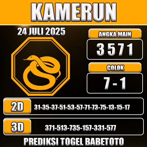 PREDIKSI TOGEL KAMERUN 24 JULI 2025