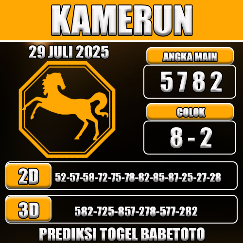 PREDIKSI TOGEL KAMERUN 29 JULI 2025
