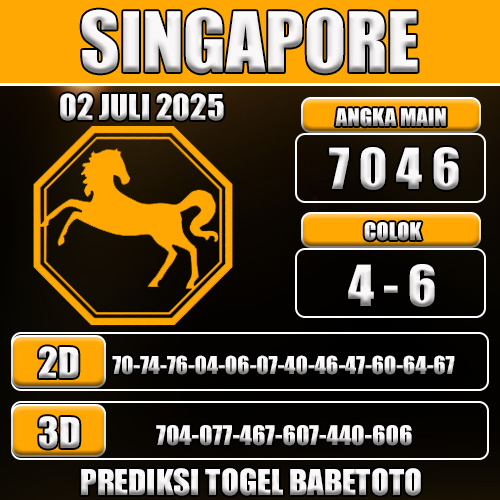 PREDIKSI TOGEL SINGAPORE 02 JULI 2025