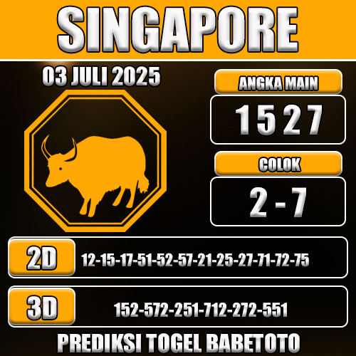 PREDIKSI TOGEL SINGAPORE 03 JULI 2025