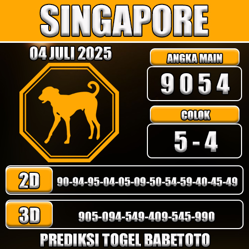 PREDIKSI TOGEL SINGAPORE 04 JULI 2025