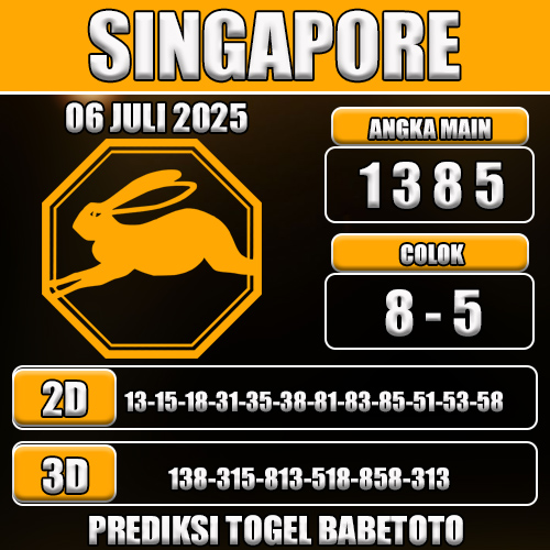 PREDIKSI TOGEL SINGAPORE 06 JULI 2025