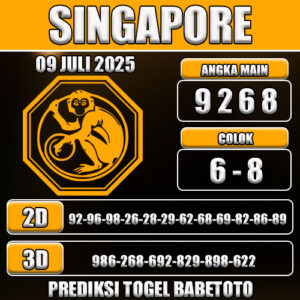 PREDIKSI TOGEL SINGAPORE 09 JULI 2025