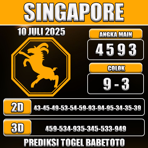 PREDIKSI TOGEL SINGAPORE 10 JULI 2025