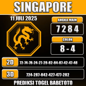 PREDIKSI TOGEL SINGAPORE 11 JULI 2025