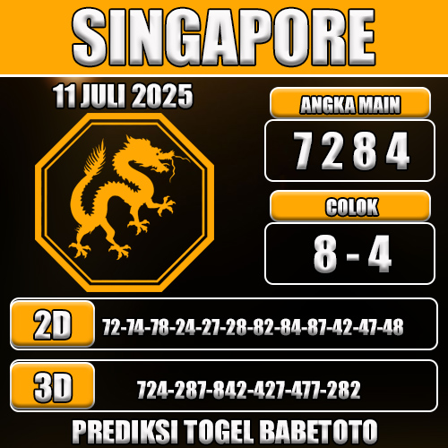 PREDIKSI TOGEL SINGAPORE 11 JULI 2025
