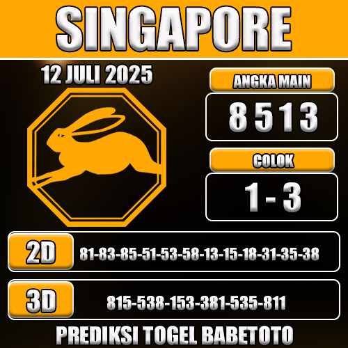 PREDIKSI TOGEL SINGAPORE 12 JULI 2025