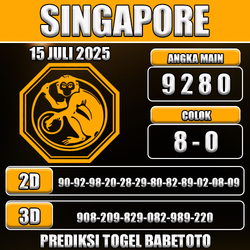PREDIKSI TOGEL SINGAPORE 15 JULI 2025