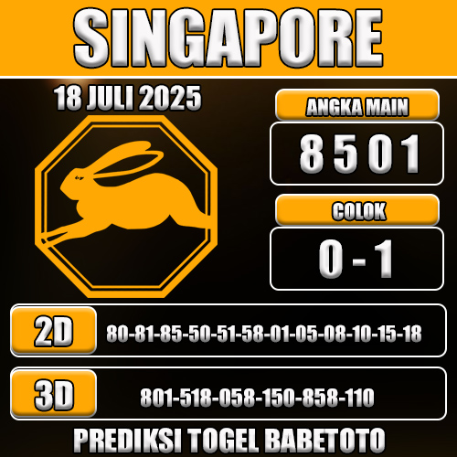 PREDIKSI TOGEL SINGAPORE 18 JULI 2025