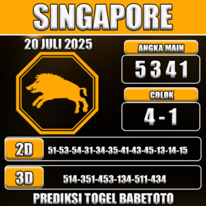 PREDIKSI TOGEL SINGAPORE 20 JULI 2025