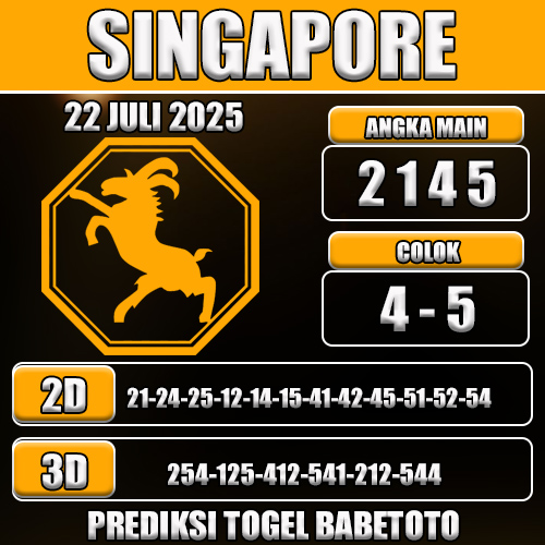 PREDIKSI TOGEL SINGAPORE 22 JULI 2025