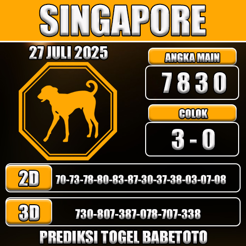 PREDIKSI TOGEL SINGAPORE 27 JULI 2025