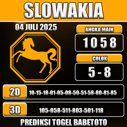 PREDIKSI TOGEL SLOWAKIA 04 JULI 2025