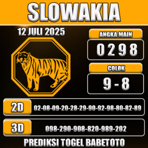 PREDIKSI TOGEL SLOWAKIA 12 JULI 2025