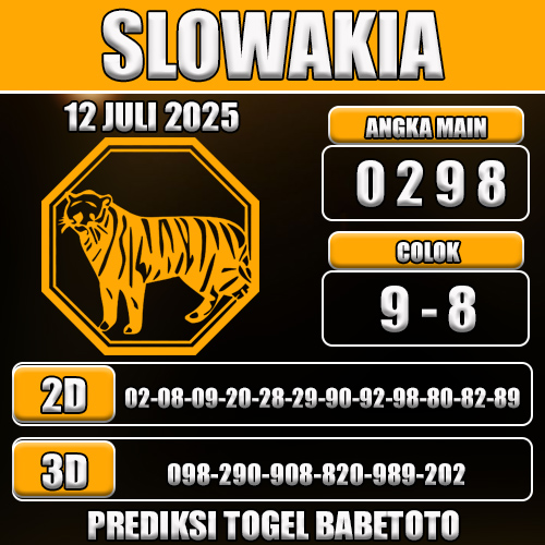 PREDIKSI TOGEL SLOWAKIA 12 JULI 2025