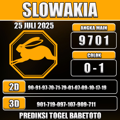 PREDIKSI TOGEL SLOWAKIA 25 JULI 2025