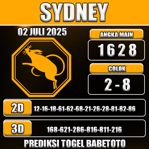 PREDIKSI TOGEL SYDNEY 02 JULI 2025