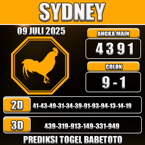 PREDIKSI TOGEL SYDNEY 09 JULI 2025
