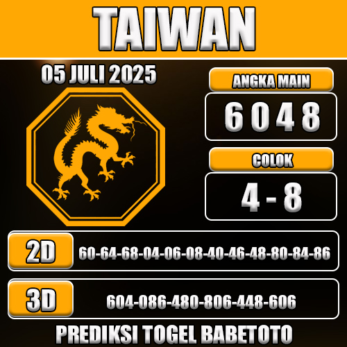 PREDIKSI TOGEL TAIWAN 05 JULI 2025